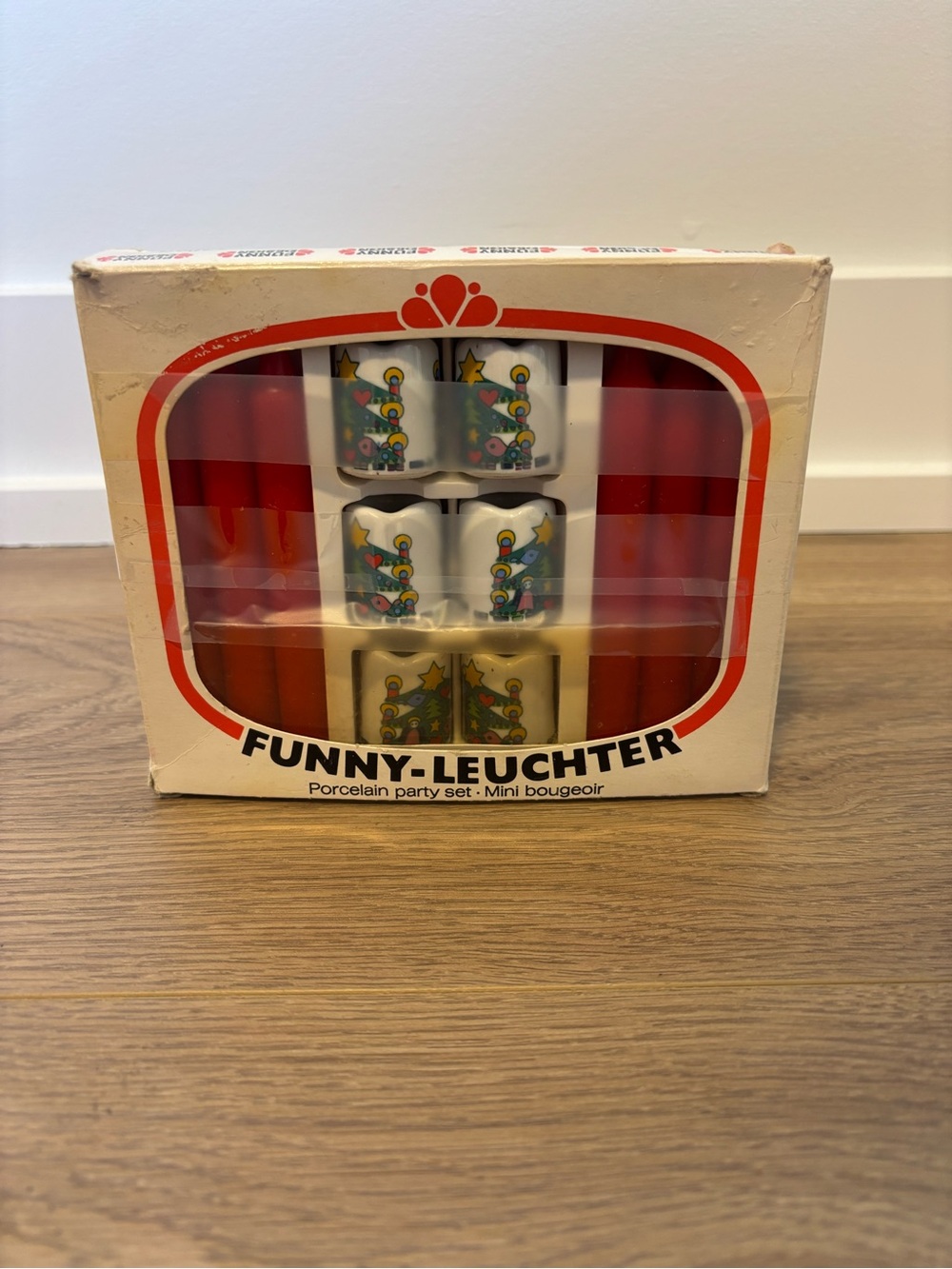 Vintage Funny-Leuchter Porcelain Christmas Candle Holder Party Se